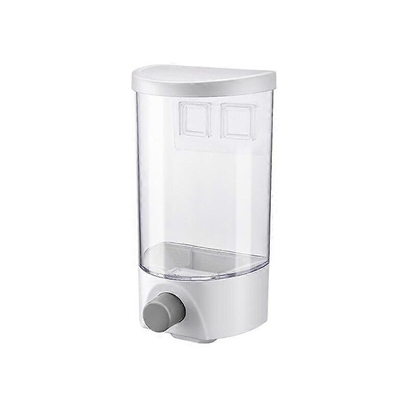 Wall Mounted Automatic Rice Cereal Dispenser Plastic Transparent Grain Storage 667A