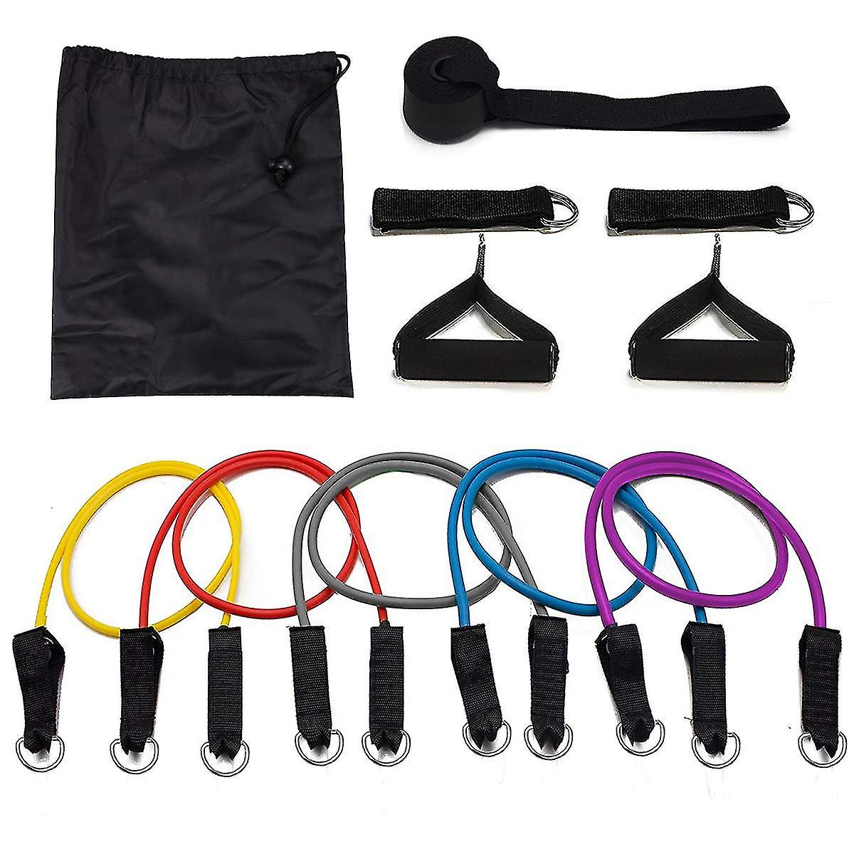 11pcs Exercise Resistance Set Handles Ankle Physical Therapy Workout