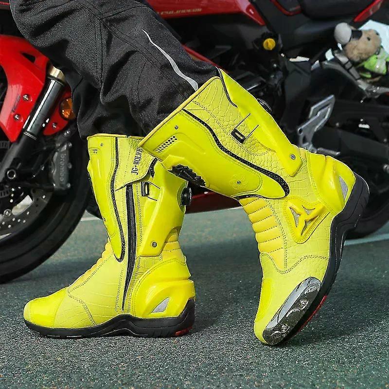 Stivali da moto Uomo Donna Equitazione a metà polpaccio Scarpe protettive alla caviglia Moto Moto Equipment Racing Stivali da moto lunghi da uomo Scarpe2