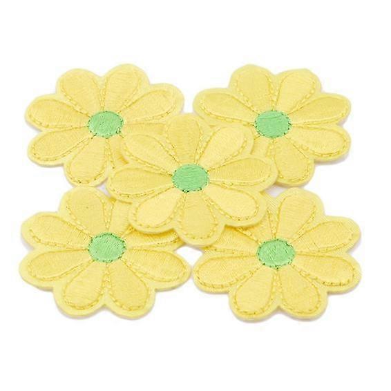 DIY Hand Embroidery Patch Cloth Sticker Daisy Flower Patch Sticker