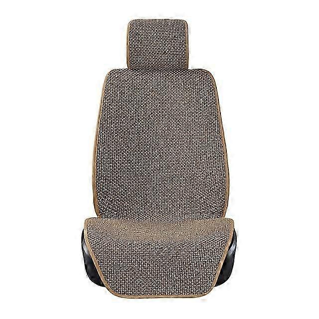 Flax Car Seat Cover Automobile Big Size Linen Seat Cushion Pad Mat Washable Protector With Backrest For Auto Truck Suv Van
