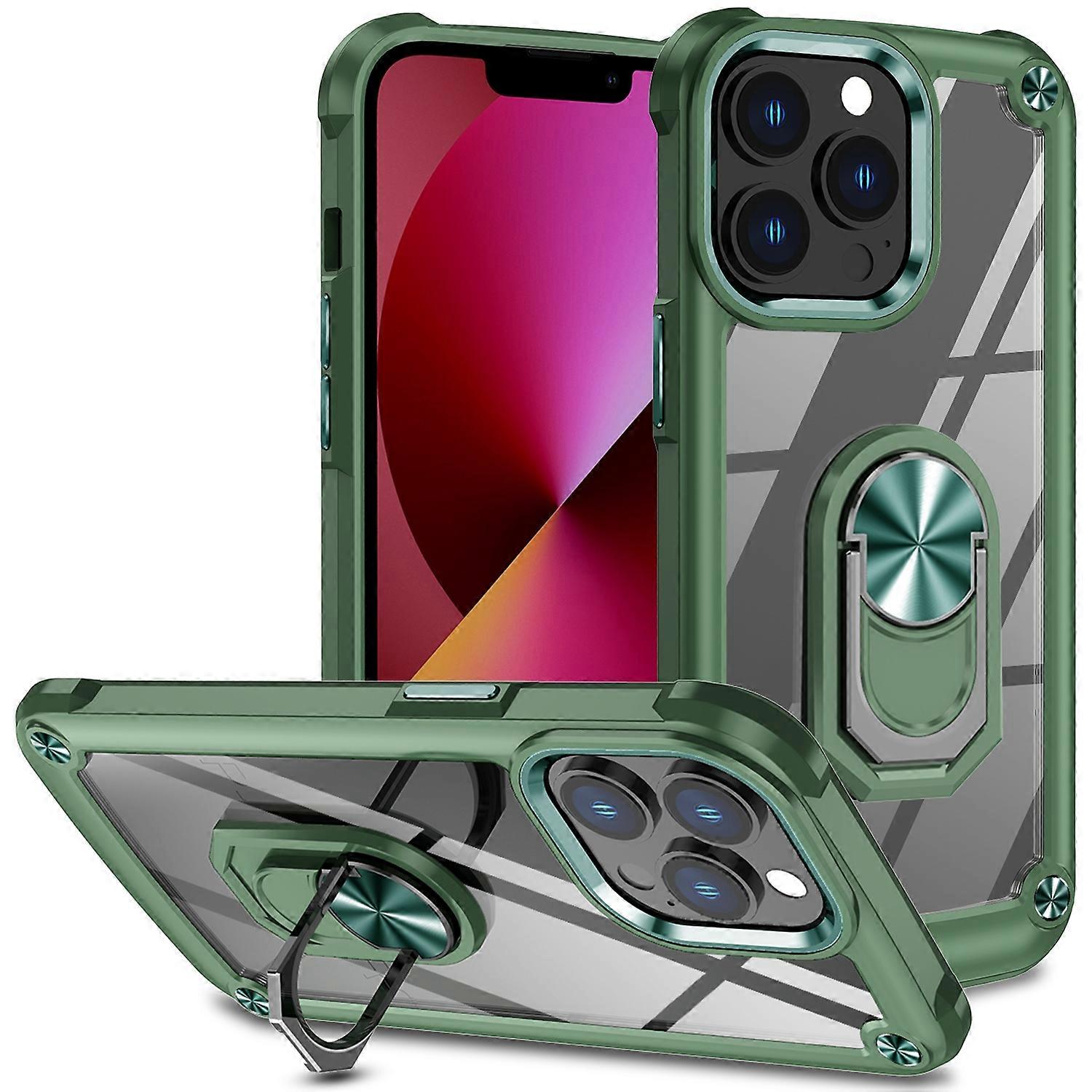 For iPhone 11 Pro Max TPU + PC Lens Protection Phone Case with Ring Holder