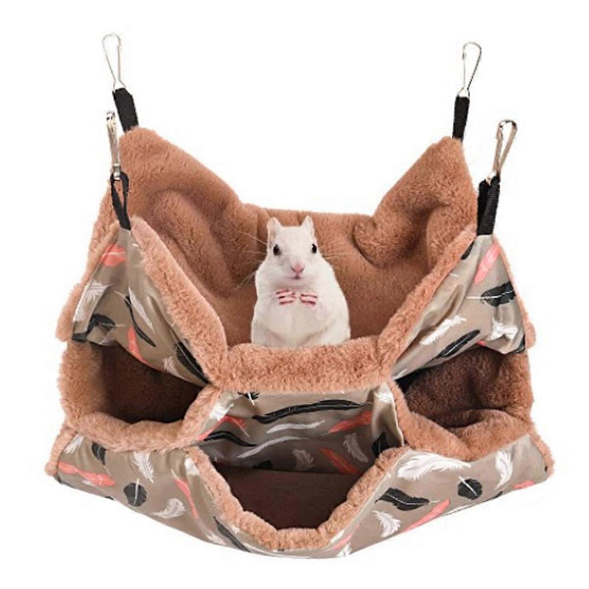 Innovative Pet Hideout, High-Quality Material Ensures Durability and Comfort, Three-Dimensional Cage Space Optimized for Play, Easy Attach Hooks