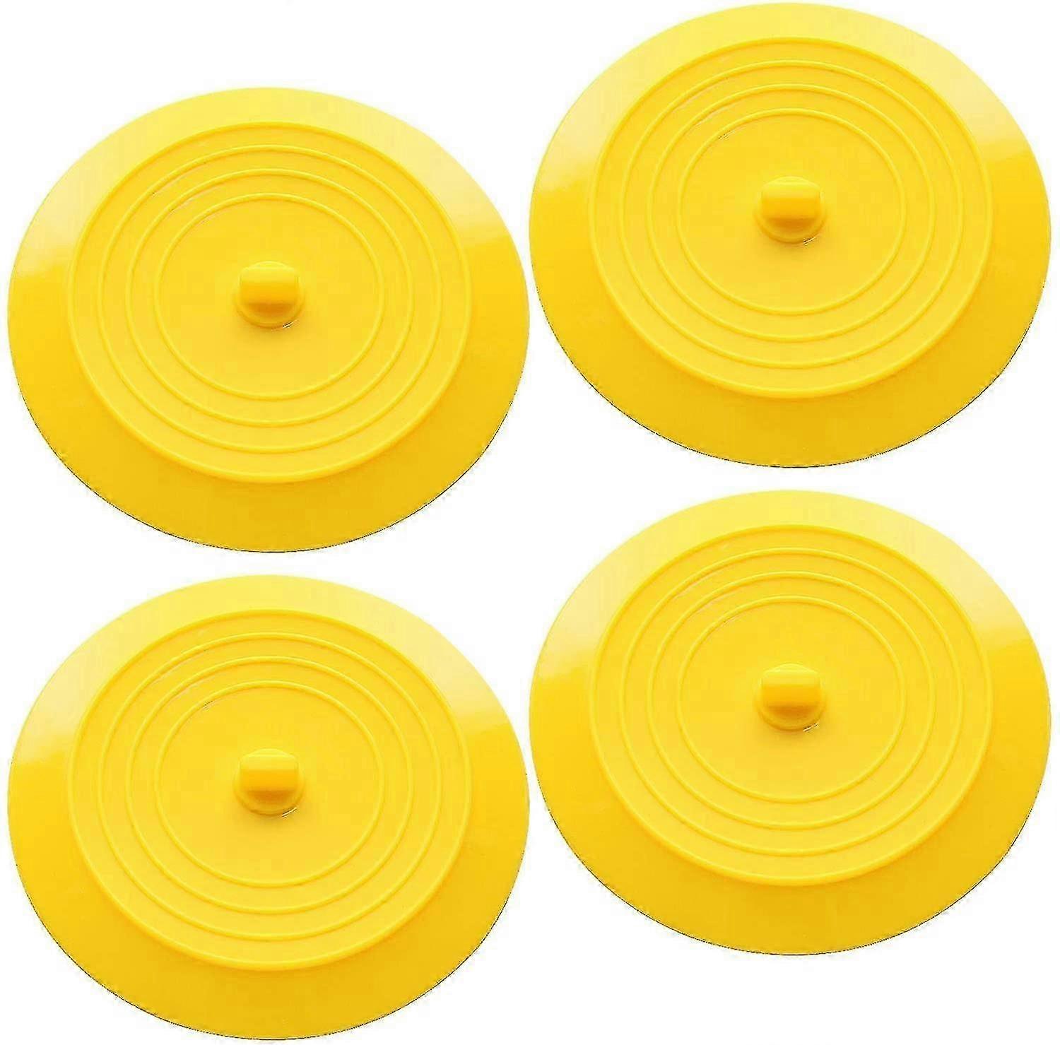 Universal Silicone Suction Cup Plugs 4-Pack for Kitchen & Bathroom Drain