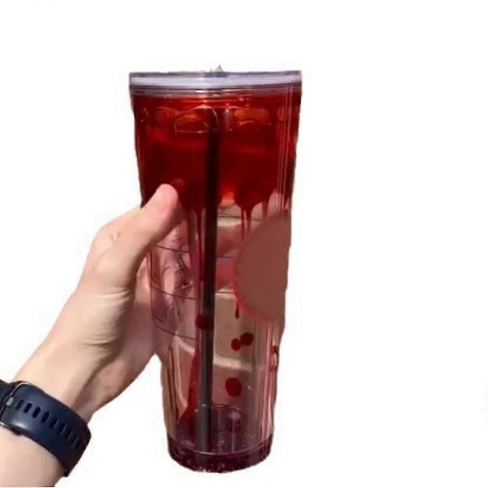 هالوين السائل مملوء الدم كوب ماء بالتنقيط تصميم الدم 450/720 مل كوب فوارة