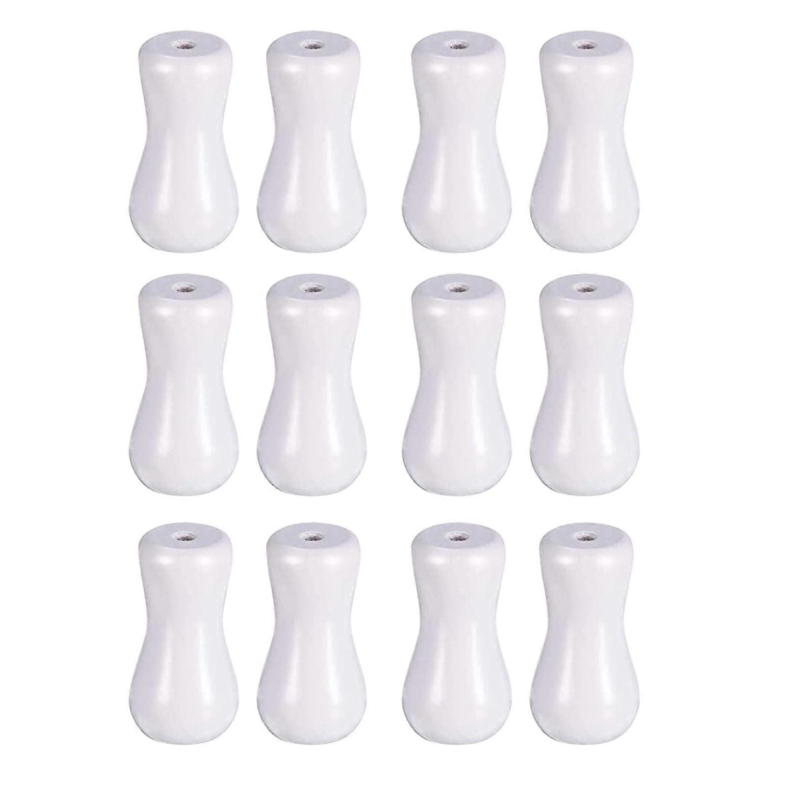 12Pcs Blind Pull Cord Knobs Hanging Pulls Wooden for Curtain Craft,Pull Cord