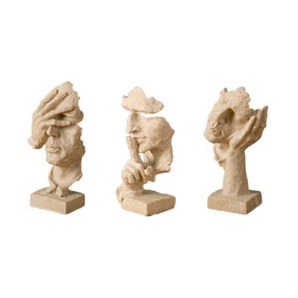 Statue Abstract Resin Desktop Ornaments Sculpture Miniature Figurines Face Character Nordic Art Cra