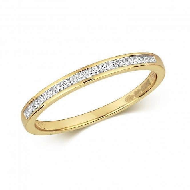 Diamond Jewellery 9CT Channel Set Gold Rings with 17 Diamonds RD566