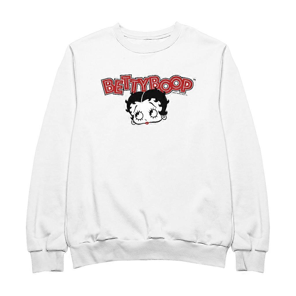 Betty Boop Red Lips Face And Logo Men's Sweatshirt