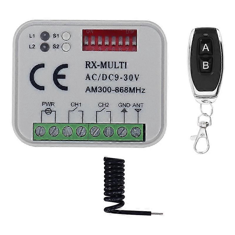 Fernbedienung Schalter Empfänger 300-868MHz Empfänger Universal 9-30V für Garage Tür Control Garage Sw