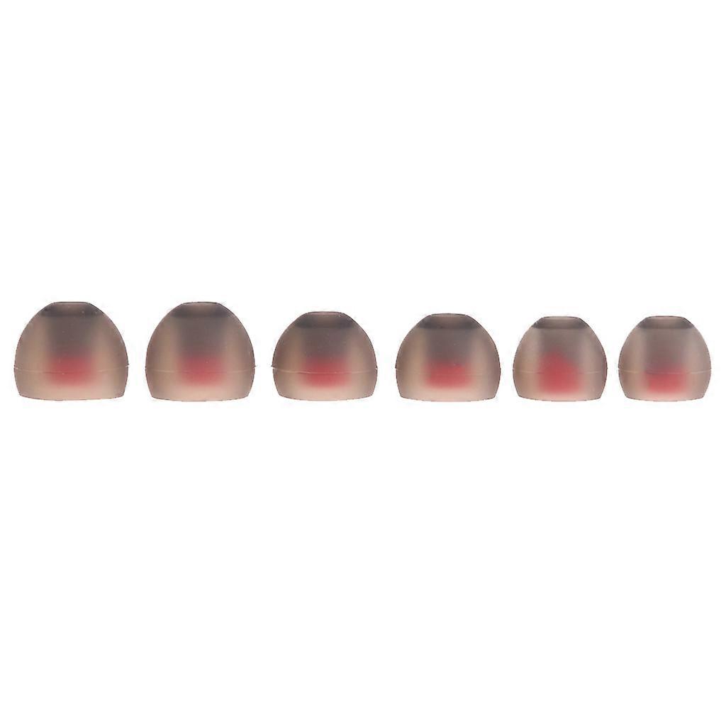 3 Pairs/Set(S/for M/L) Soft In-Ear Silicone Ear Buds Earphone Covers Replacement Eartips Virtual Surround Headset Headph  Black red