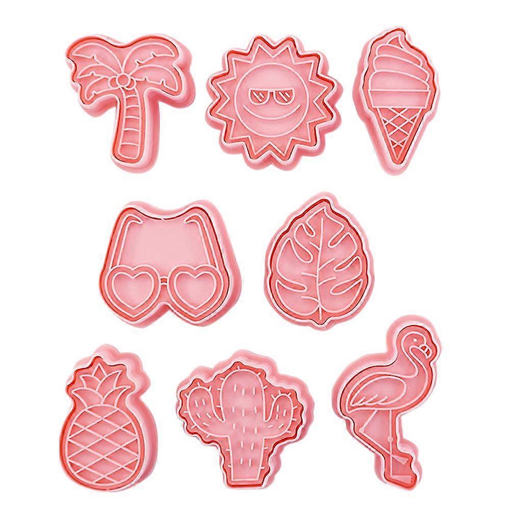 8Pcs Cookie Baking Molds Summer Beach Themed Cookie Molds Plastic Cookie Molds for Home