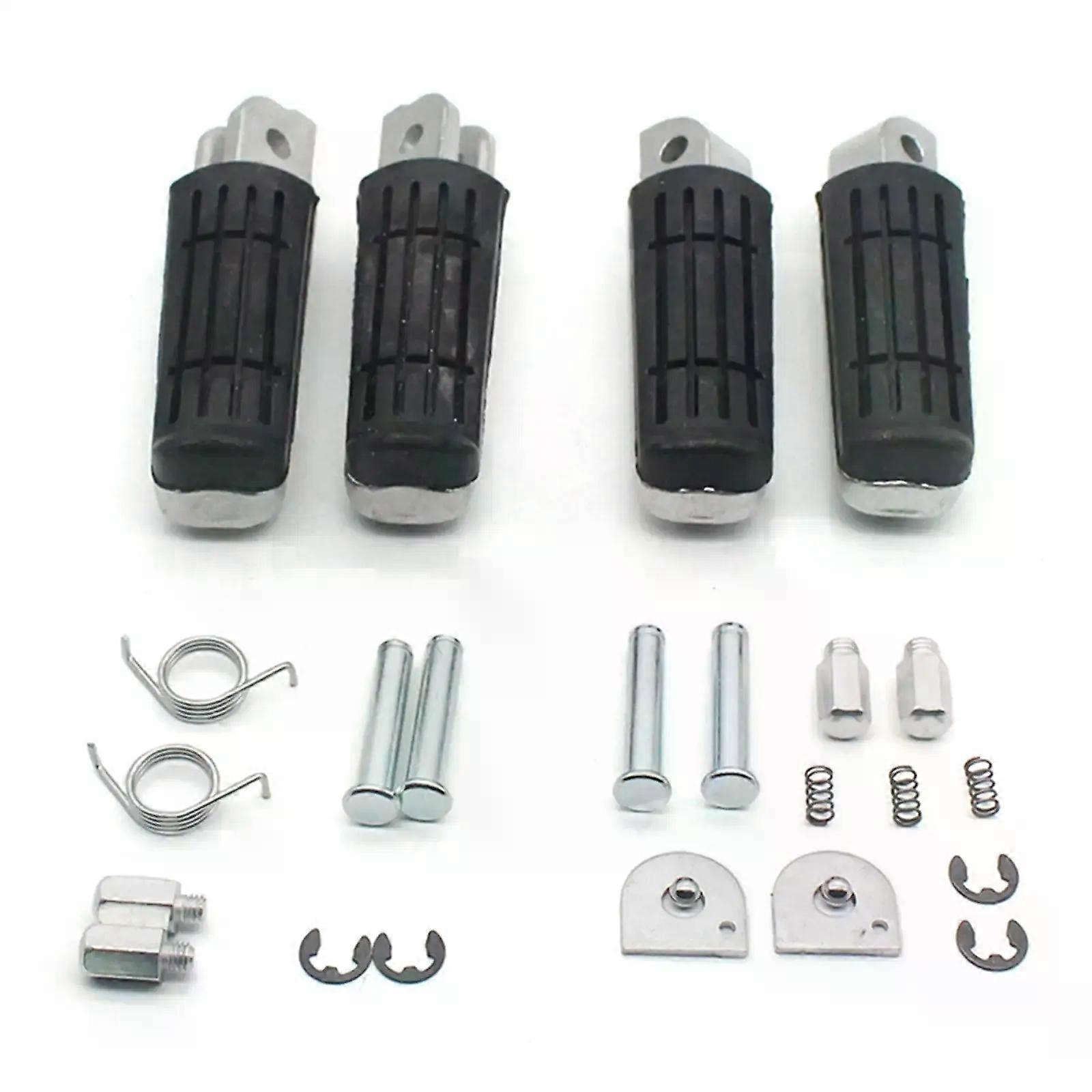 Durable Motorcycle Footrest Foot Pegs Front Rear compatible for Yama-ha YZF1000 R1 FZ6R FZ6 FJR1300, Wear-resistant and Anti-corrosion