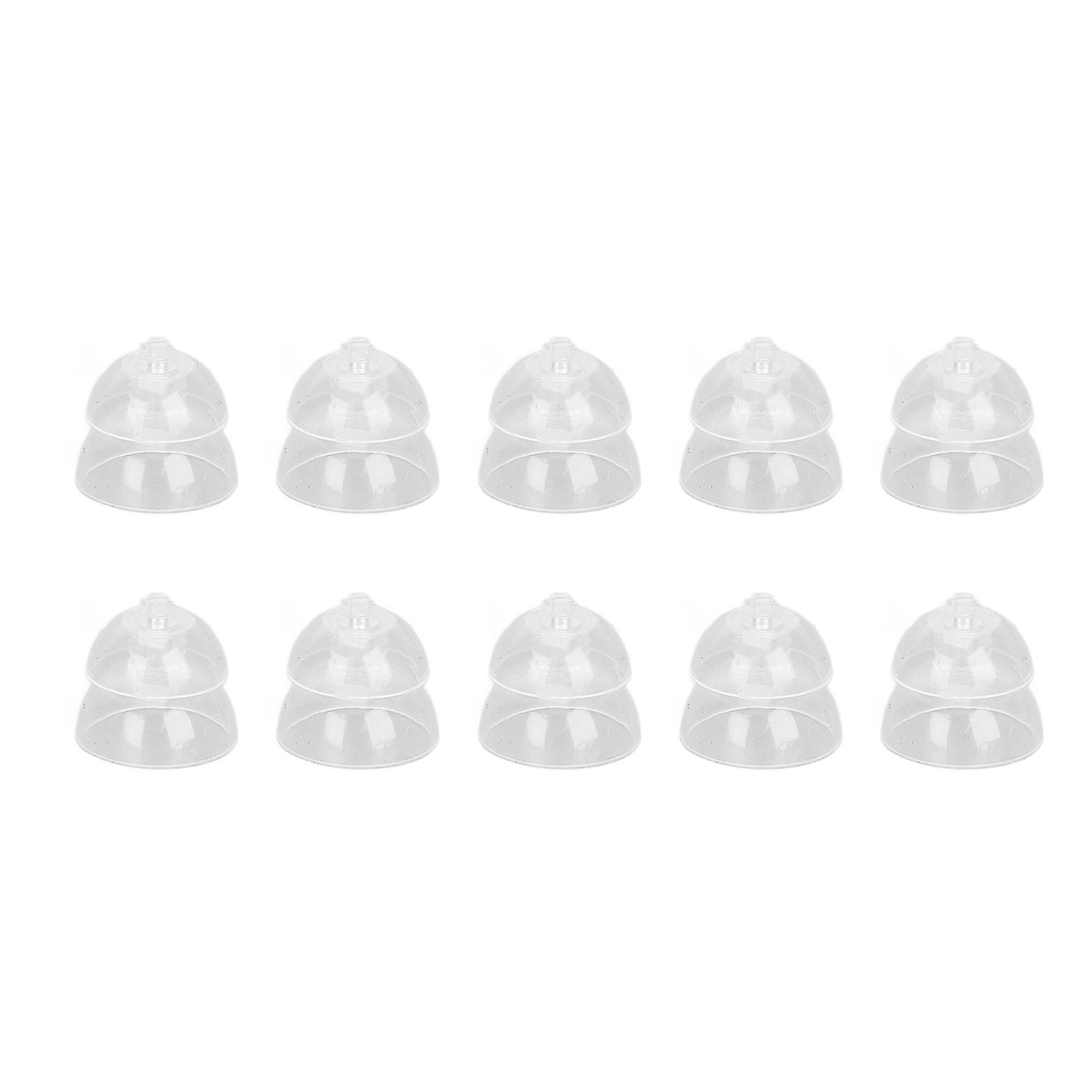 10Pcs Sound Amplifier Tips Silicone Anti Static Noise Reduction Double Layer Sound Aid Ear Piece Close Domes 10mm / 0.39in