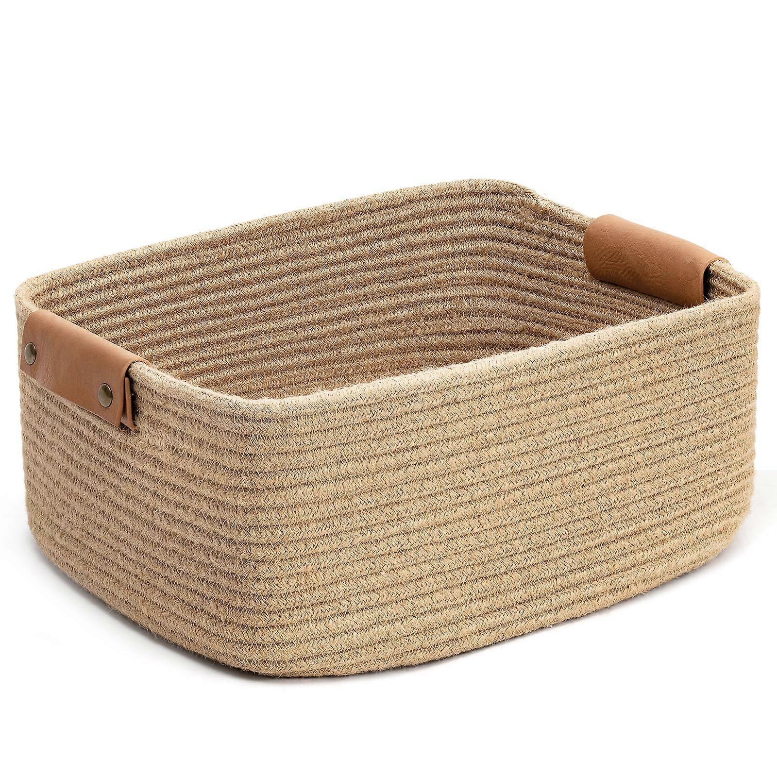 Decorative Basket for Living Room Storage - Wicker, Large Size, Bohemian Style, Natural Color