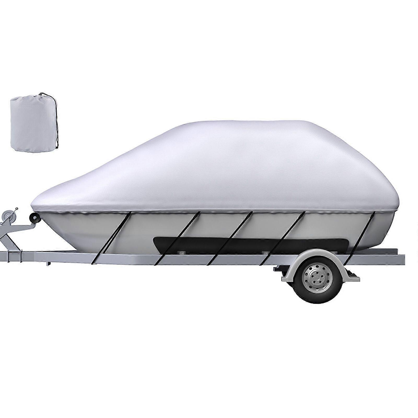 Wasserdichte Bootsabdeckung, 20\'-22\' Trailerbare Bootsabdeckung für V-Rumpf-Boot mit 5 Spanngurten