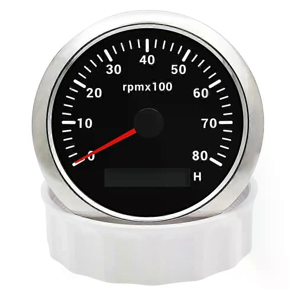 85mm Tachometer 6000/8000 RPM Tacho With 7 Colors Backlight Hour Meter ...