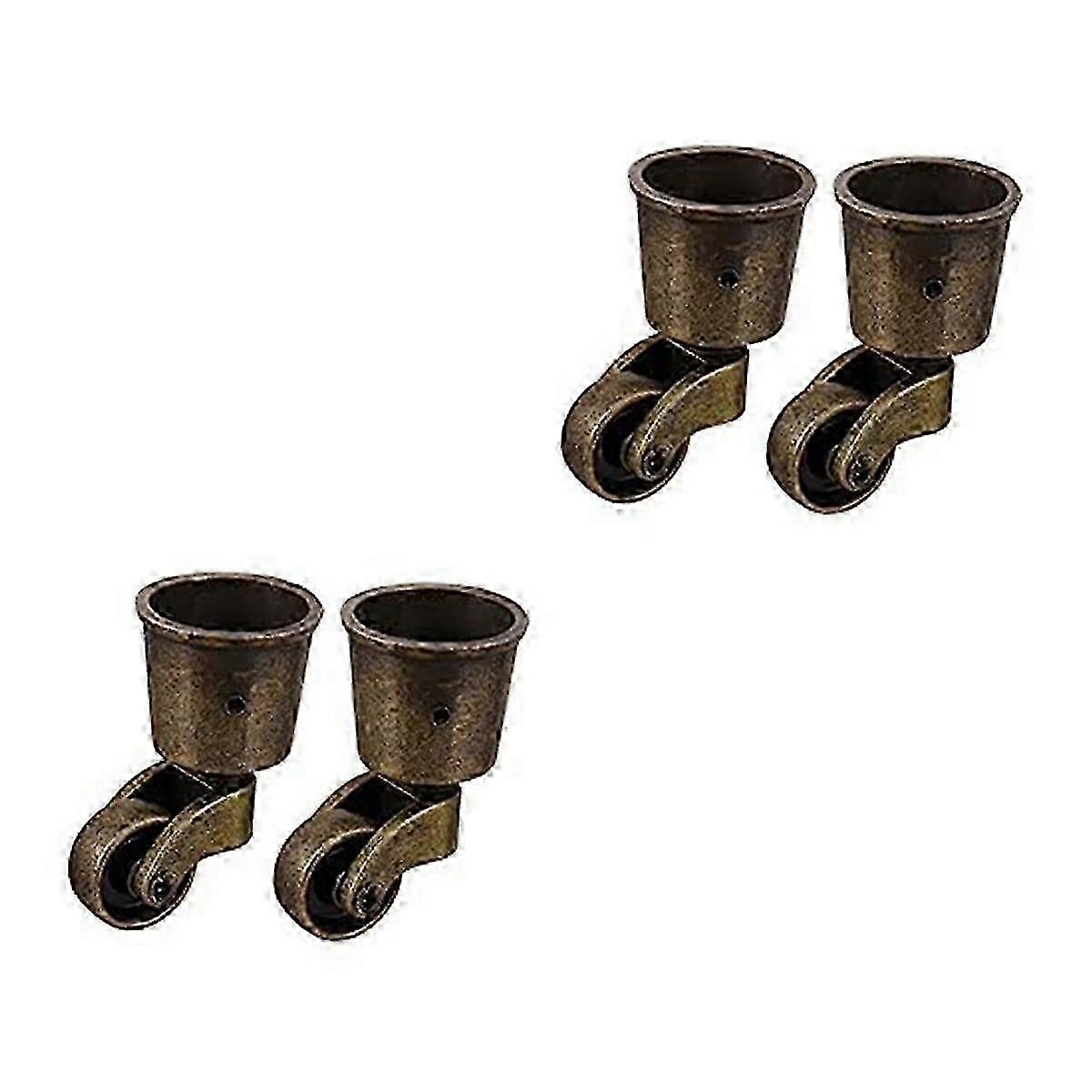 Sofa Casters Round Sofa Heavy Duty Slides Swivel Casters 1.5 Inch Casters Retro Casters Furniture Pulleys,4 PCS Edition a