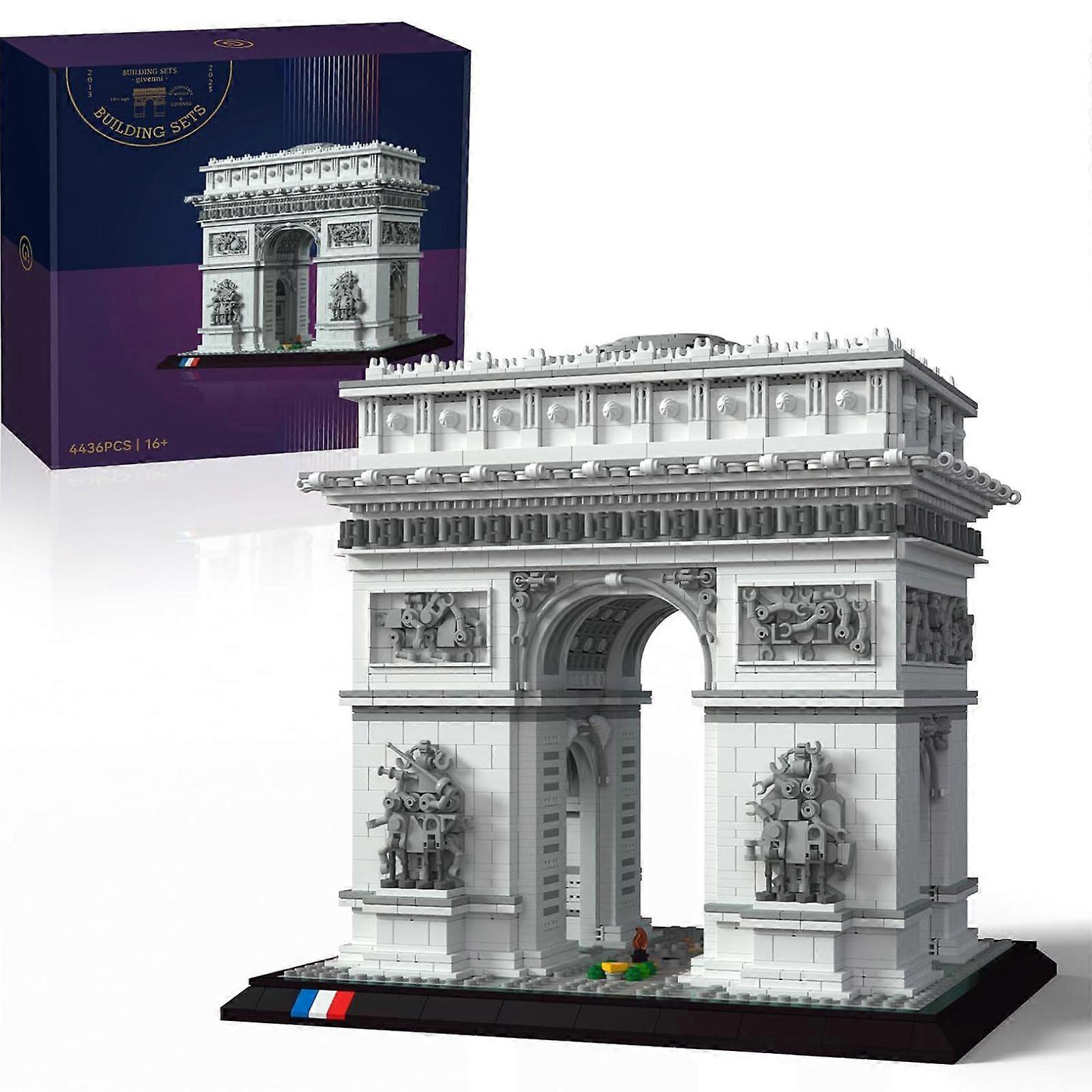 Givenni 4436PCs Arc de Triomphe Architecture Set - 1:80 Scale Parisian Monument Model, Collector's Display for Adults & History Enthusiasts 18+, Museu