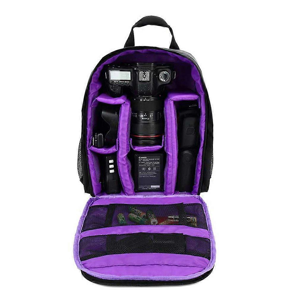 Outdoor Small DSLR Digital Camera Backpack, WaterResistant MultiFunctional Breathable Camera Bag, Suitable for DSLR and Video Equipment, Black