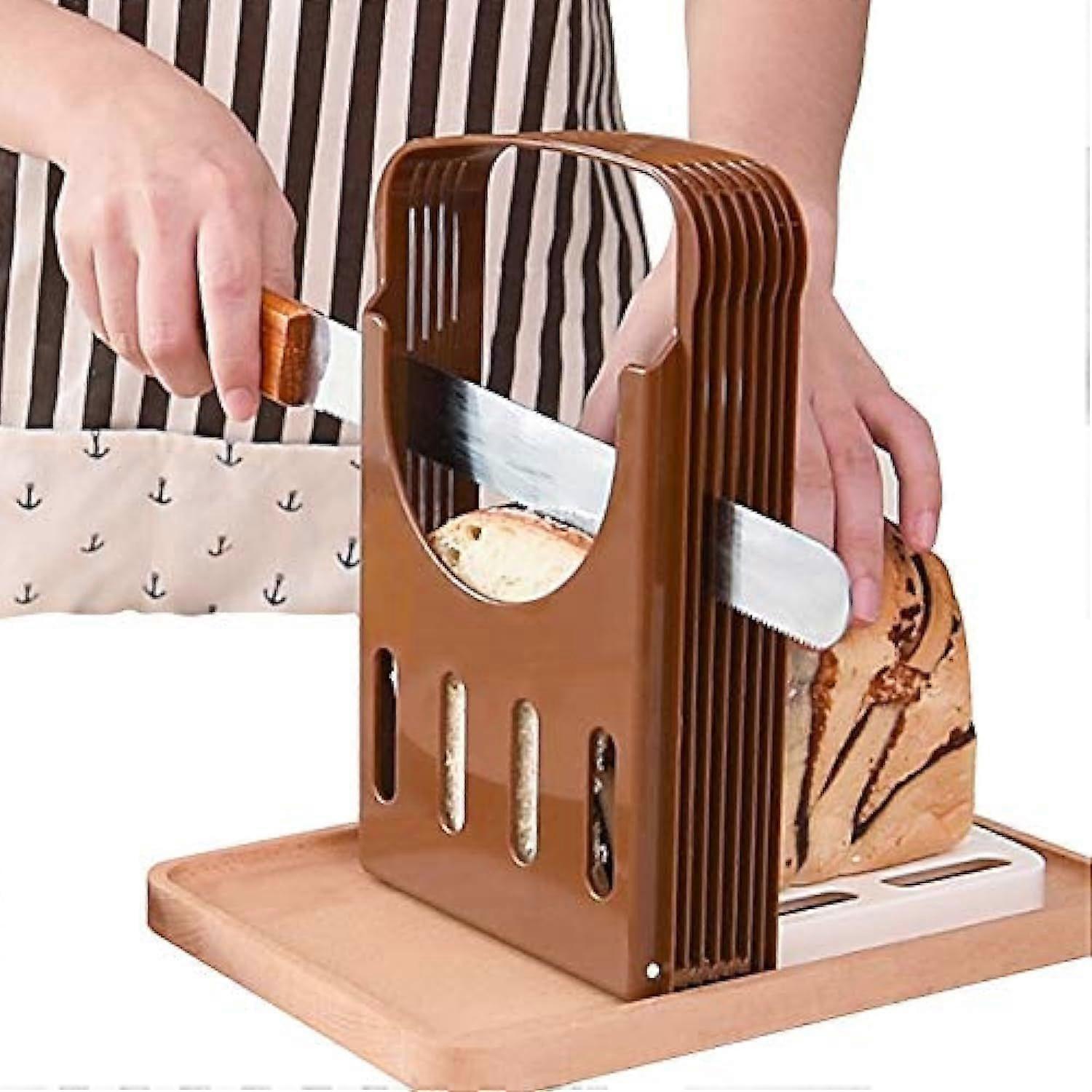 Bread Baking Slicer, Foldable Compact Bread Slicing Guide, Kitchen Accessories, Bread Maker for Homemade Bread Bagel Bread Sandwiches