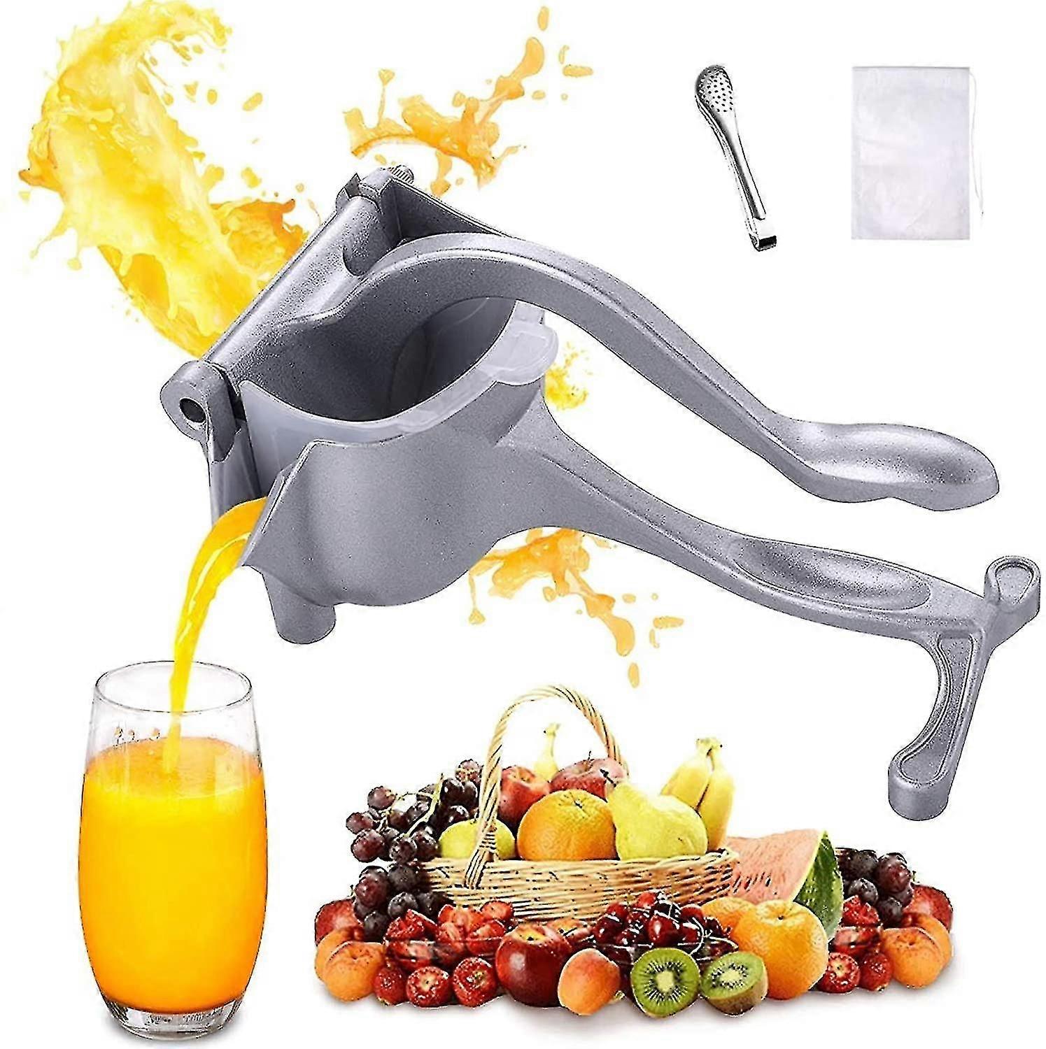 Manuell juicepresse i rustfritt stål