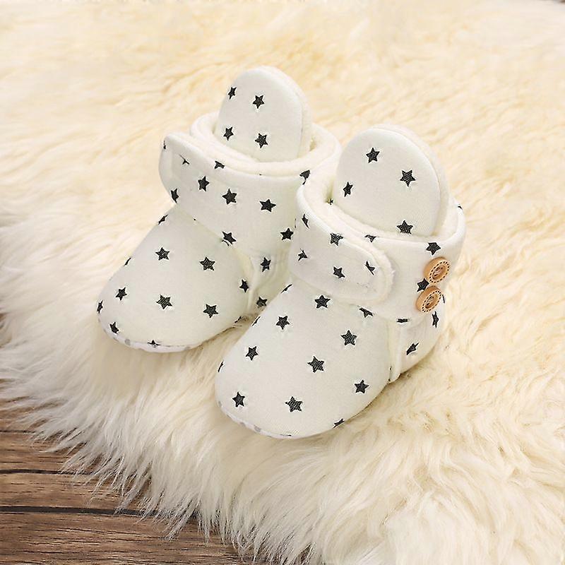 Baby Soft Sole Cotton Shoes-White(11cm)