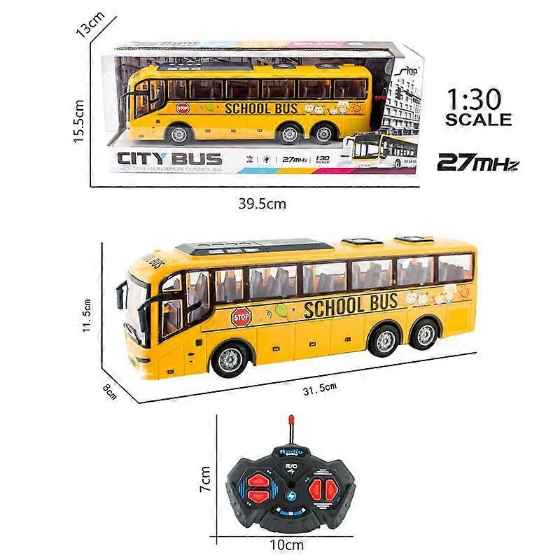 Electric Wireless Remote Control Bus Lighting Simulation Remote Control Car Model Toy for Boy