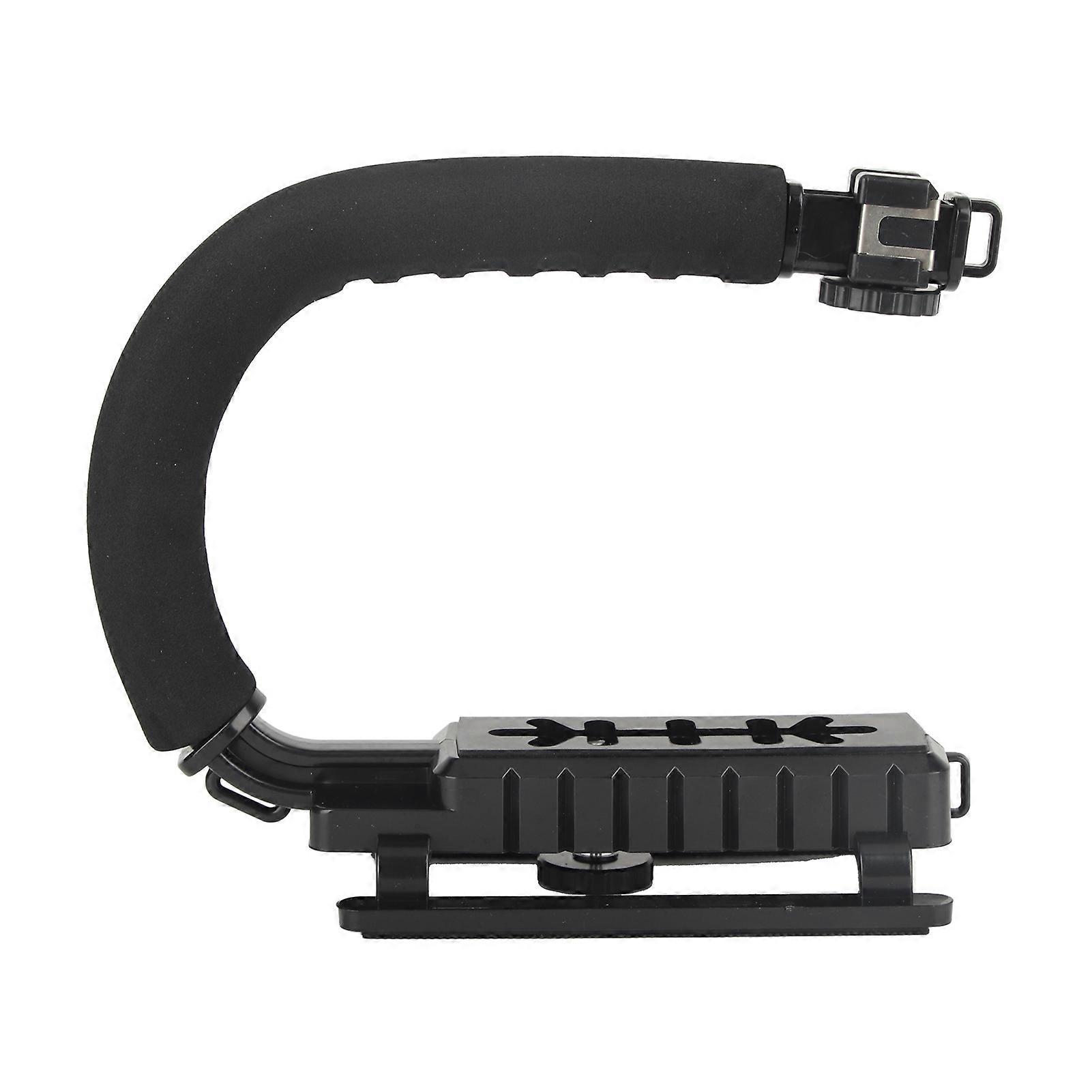 Camera ABS Sponge Adjustable Angle U Shaped 3 Hot Shoe Handheld Stabilizer for DSLR Digital Cameras