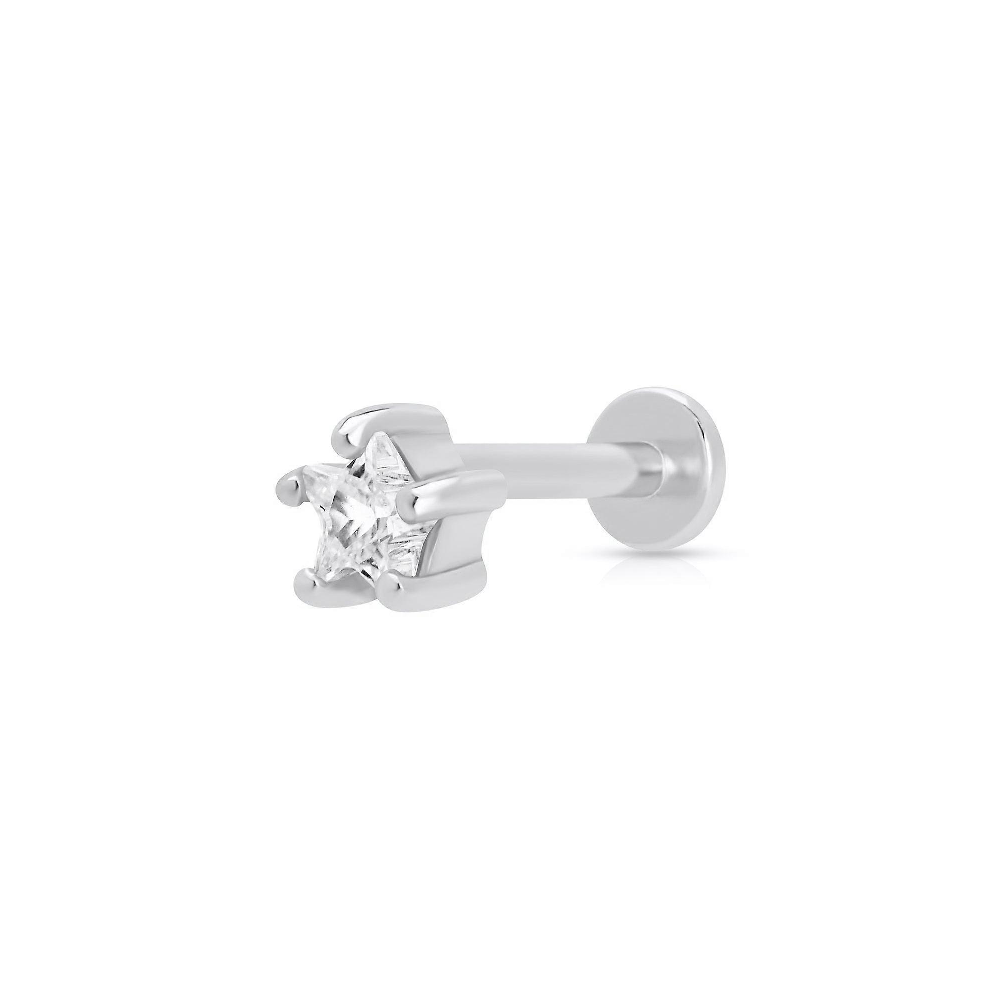 Sparkling Star Single Flat Back Earring