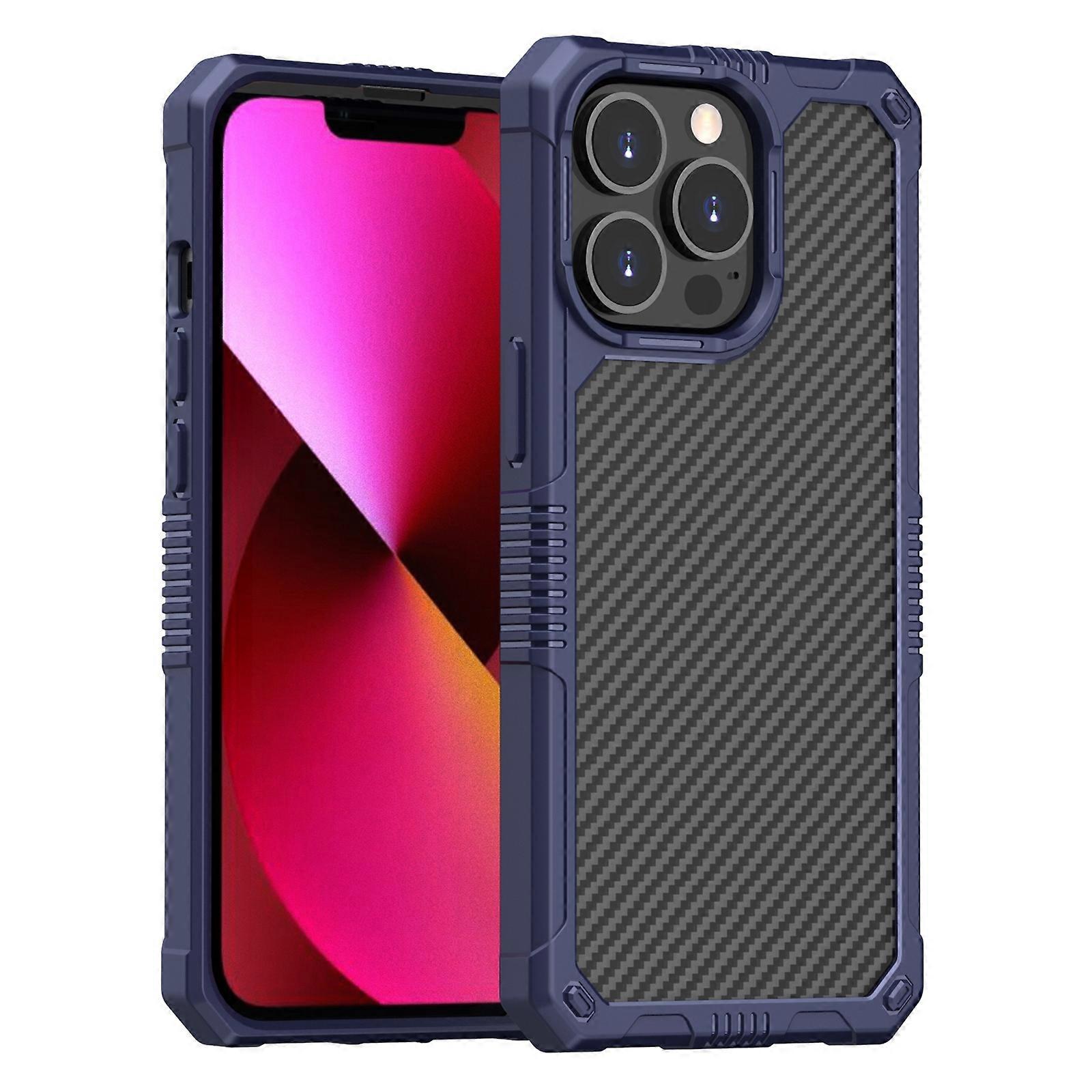 For iPhone 13 Pro Carbon Fiber Shockproof Case