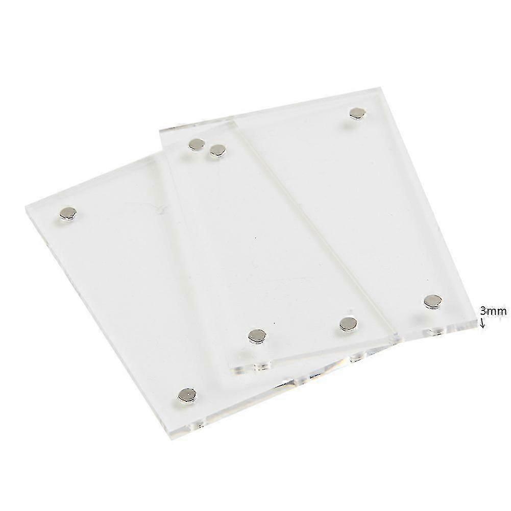 1 Pc Transparent Photo Frame Acrylic Magnetic Display Frame Poster Display Stand 3/5mm For Room Desk Home Decoration A-G