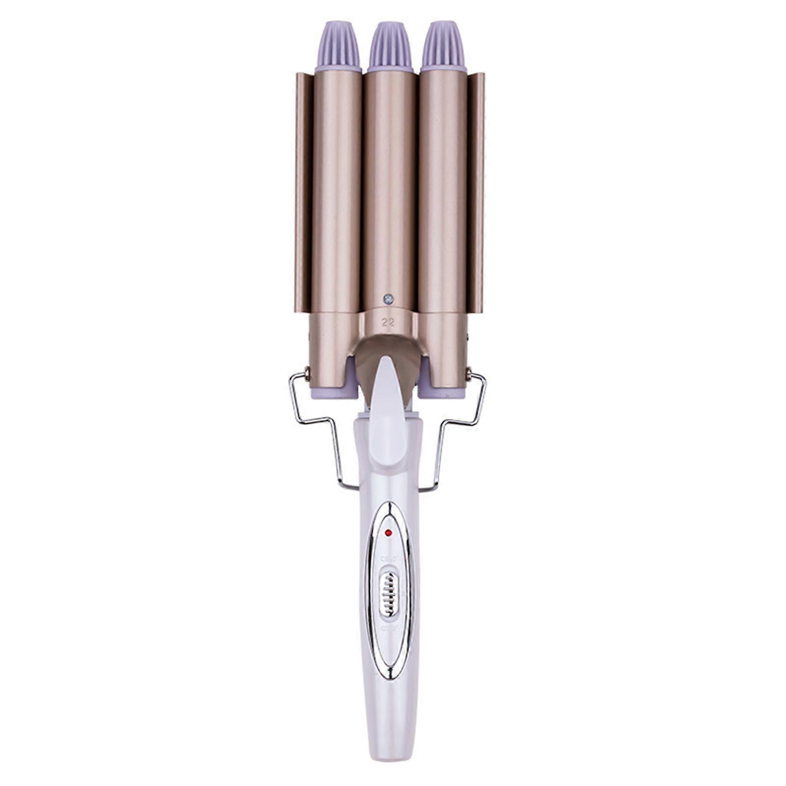 Curling Iron 3-Barrel 22mm Egg Roll Curler Waver Crimper Temperature Adjustable Hair Styling Tool