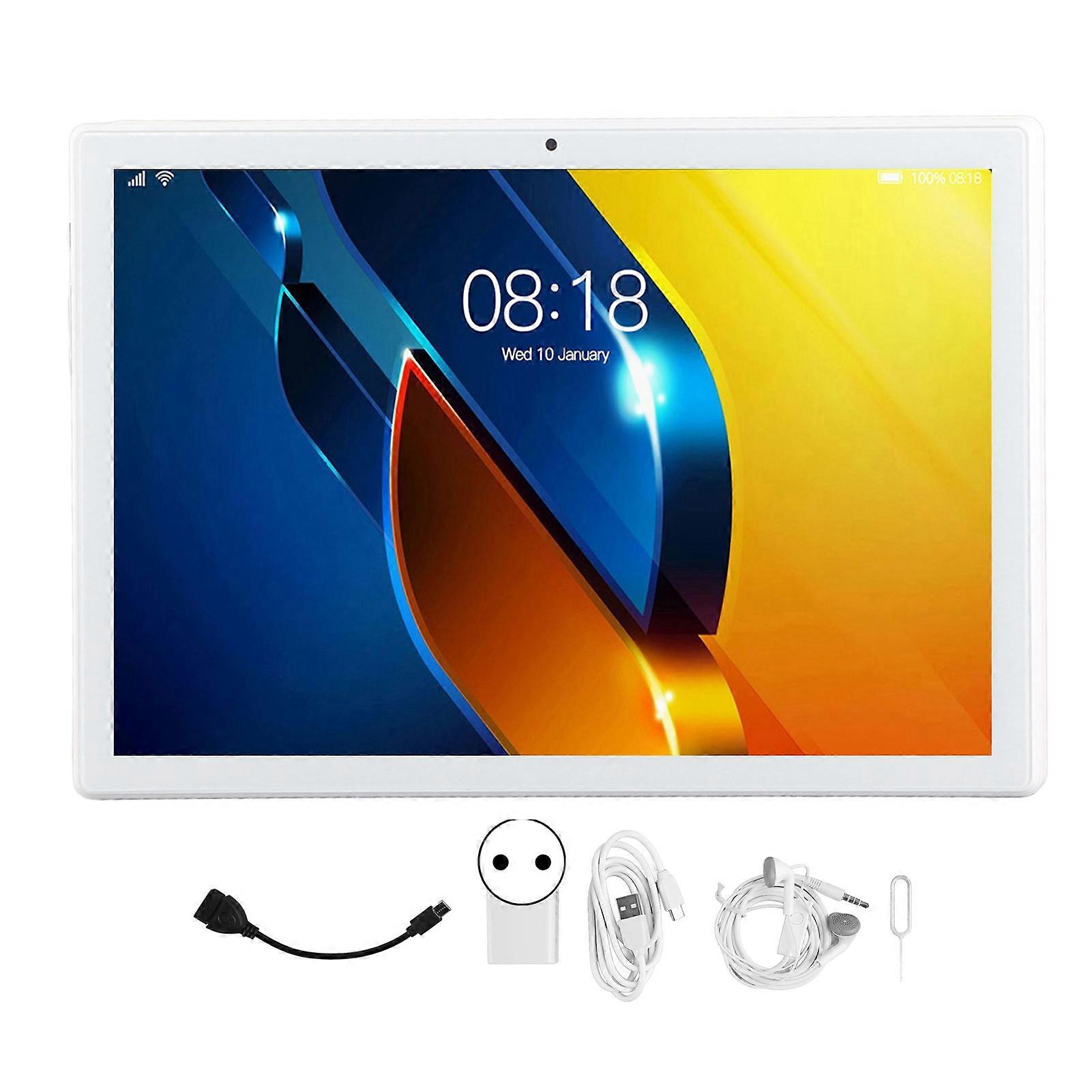 10 Inch 10 Inch 1920x1200 White 6GB 10 Core CPU 20MP Camera 8800mAh 5G WiFi Type C 128GB Tablet