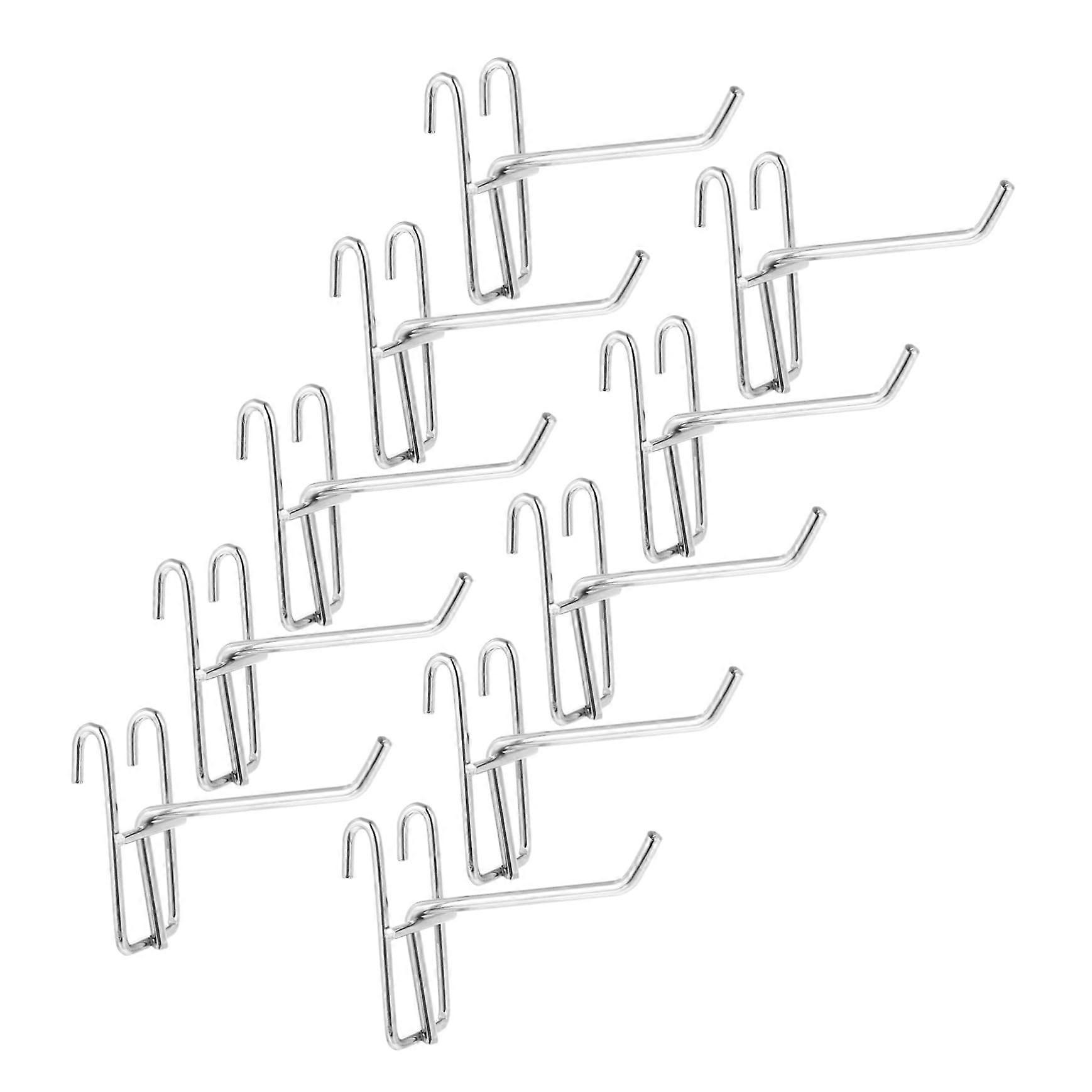 Grid Wall Hooks 10 Pcs Accessories Store Hanger Hooks Iron Easy to Install SpaceSaver