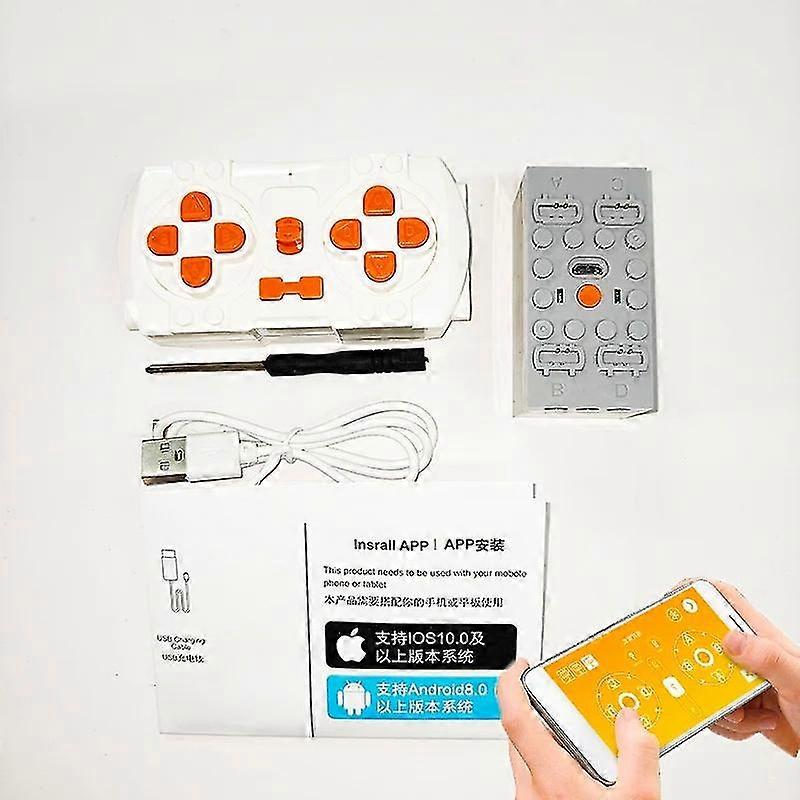 2.4G كيت بلوتوث بطارية ليثيوم حزمة الطاقة وحدة التطبيق DIY 13100 لبنات البناء الطوب جهاز التحكم عن بعد