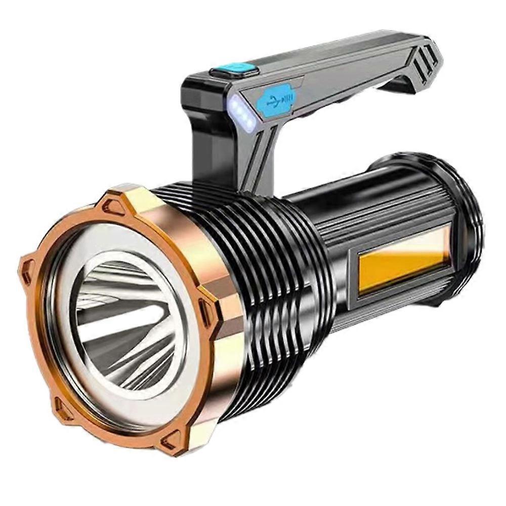 Strong Flashlight Rechargeable Travel Flashlight Torch Rechargeable Torch With Side Light For Camping Hiking Outdoor Lighting