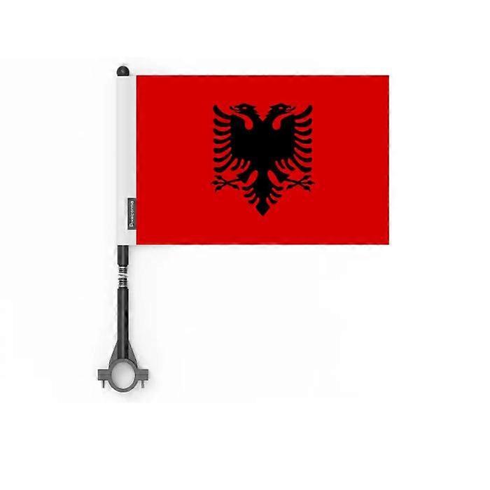Albania Bike Flag in Polyester – 14 x 21 cm – Cycling Flag – 10 pieces