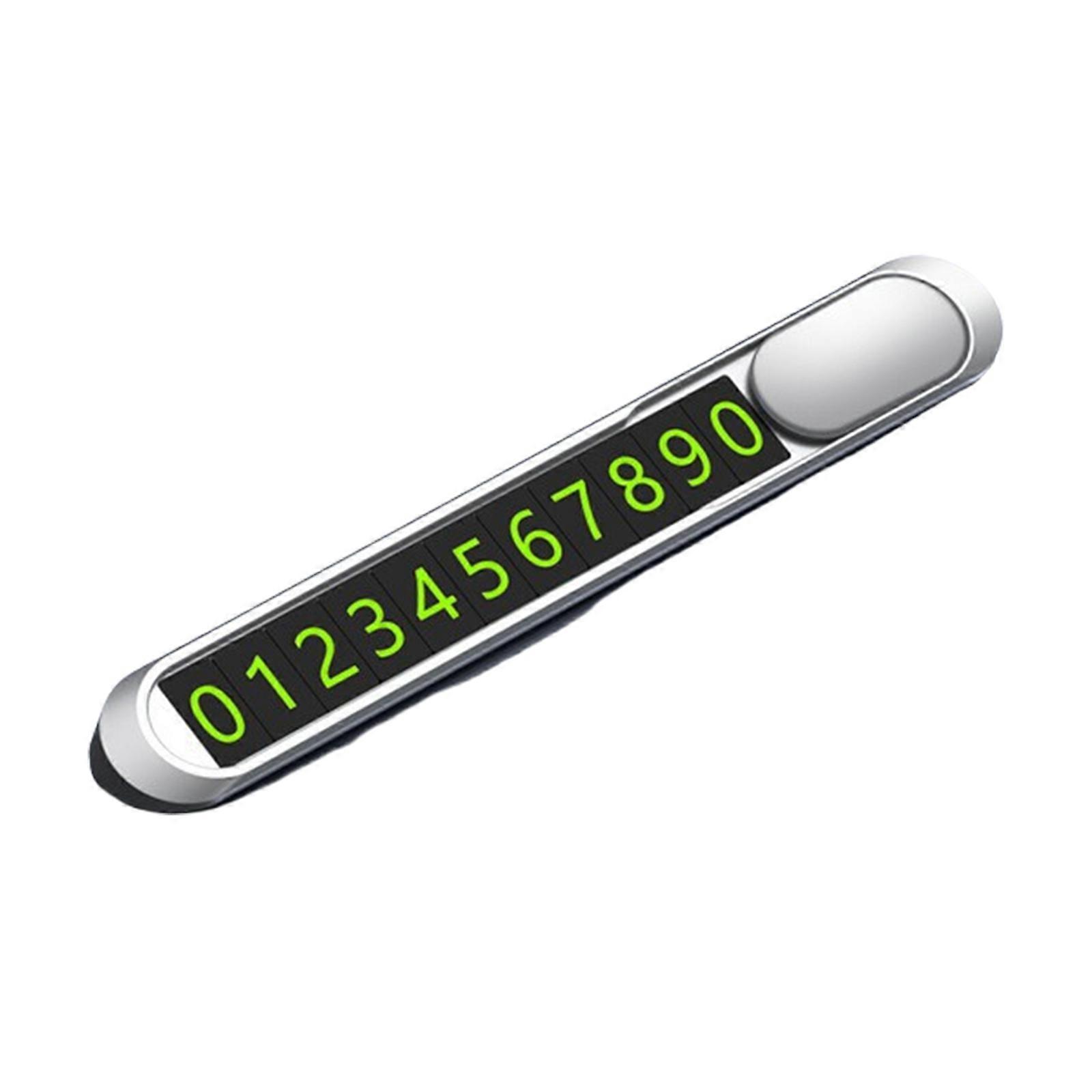 Car Temporary Parking Card Plate Car Dashboard Telephone Number Plate Adhesive Phone Number Plate Auto Accessory Multicolor