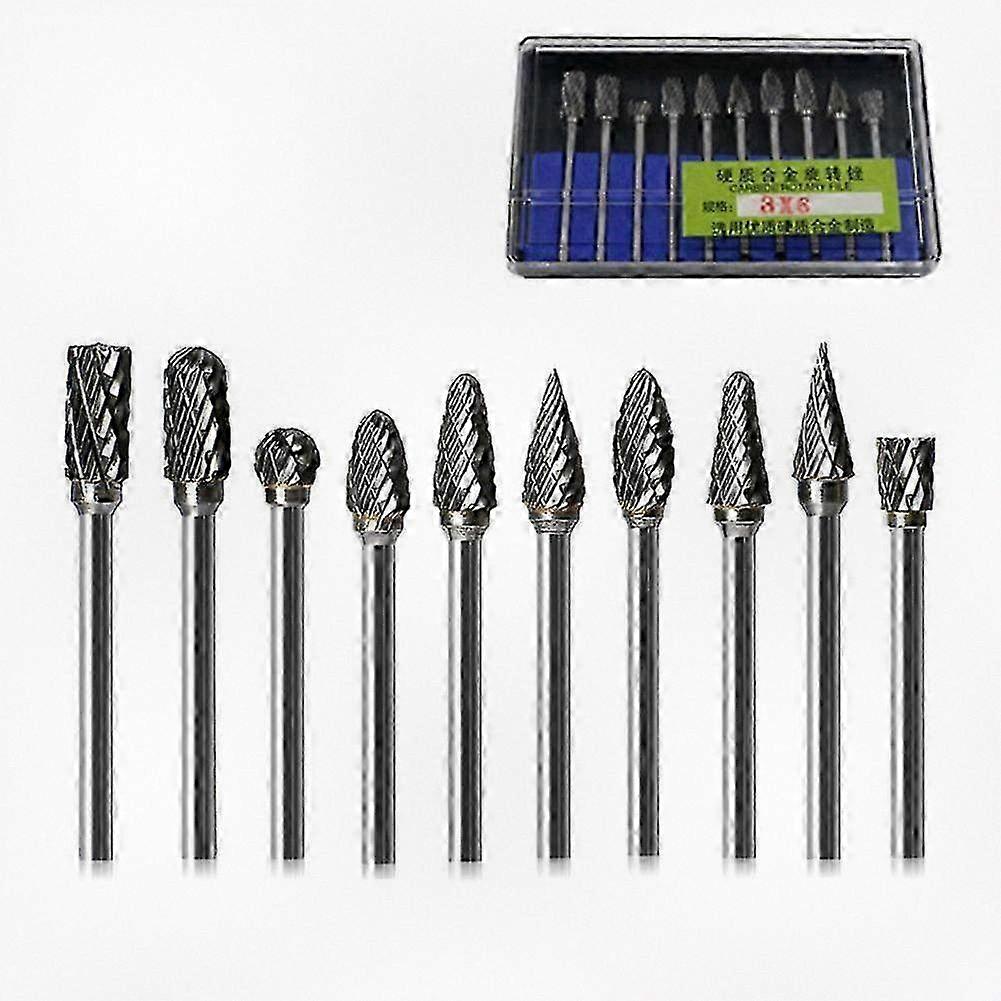 Multifunctional Tungsten Carbide Burr Set for Die Grinder with Rotating Files and Bits