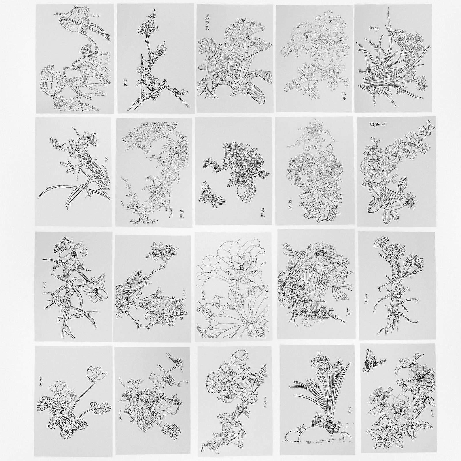 20 Sheets of High-Quality Watercolor and Coloring Paper for Drawing and Artistic Creations