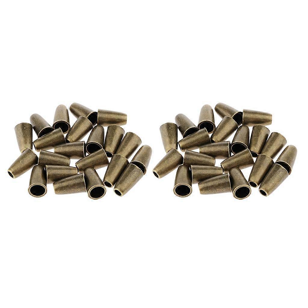 Förpackning med 40 Metall Bell Shape Rope Cord Lock Stopper Ryggsäck Kläder String