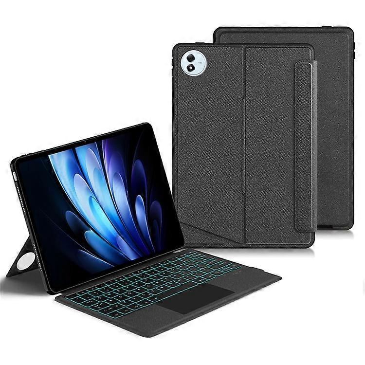 Compatibile per vivo Pad5 Pro Custodia in pelle + tastiera compatibile con Bluetooth con trackpad retroilluminato