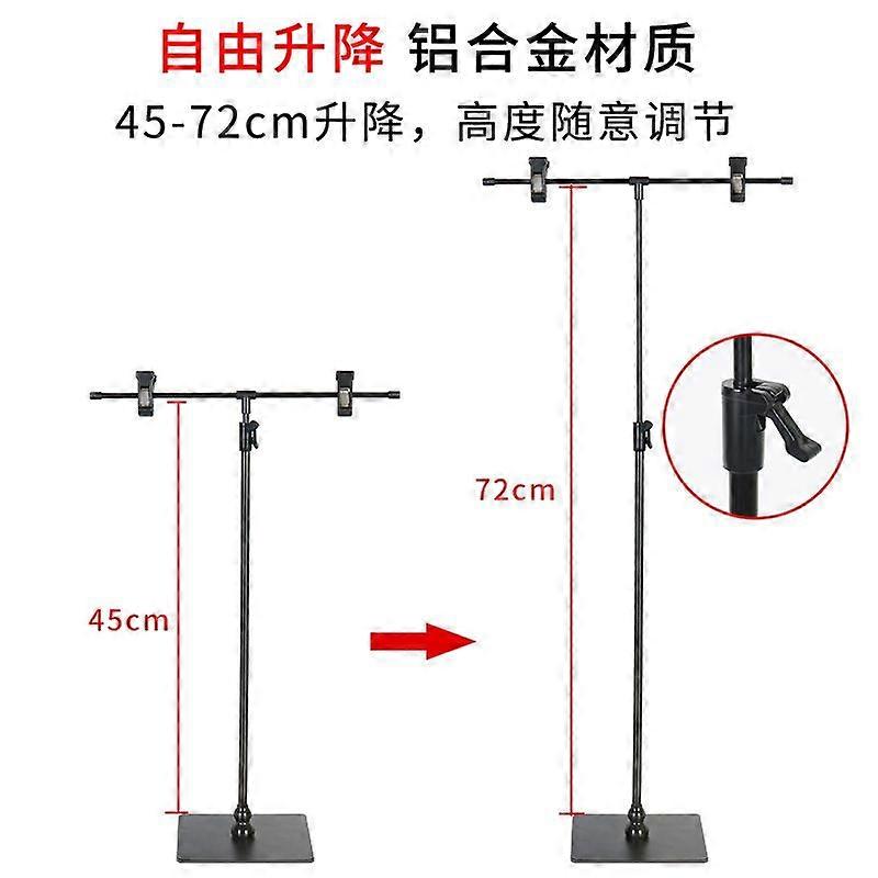 Adjustable Aluminum Alloy Black Poster Stand T-Shaped Canvas Display Rack For Trade Shows Offices And Retail Easy To Assemble And Disassemble Floor St