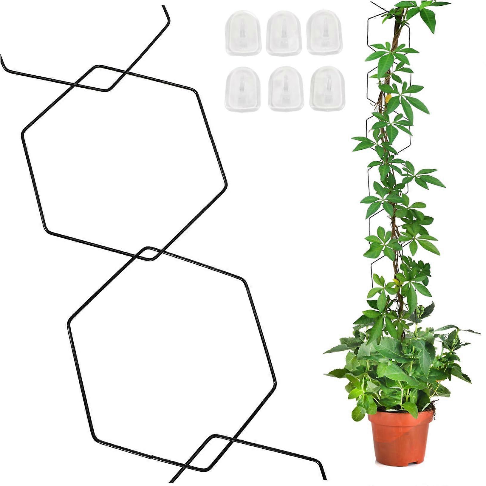 Hanging Trellis One Set, Adjustable Plant Trellis For Climbing Plants With Wall Hooks For Indoor Gardens And Balconies