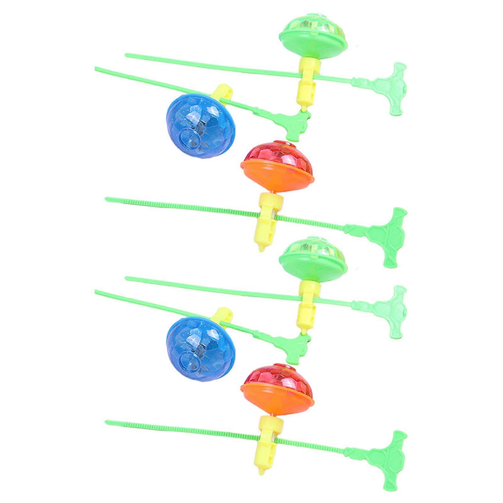 Pulling Spinning Top Toy Set of 6 for Kids Adults Stress Relief Pull Spinning Top Rotate Gyros Nostalgic Toy for All Age