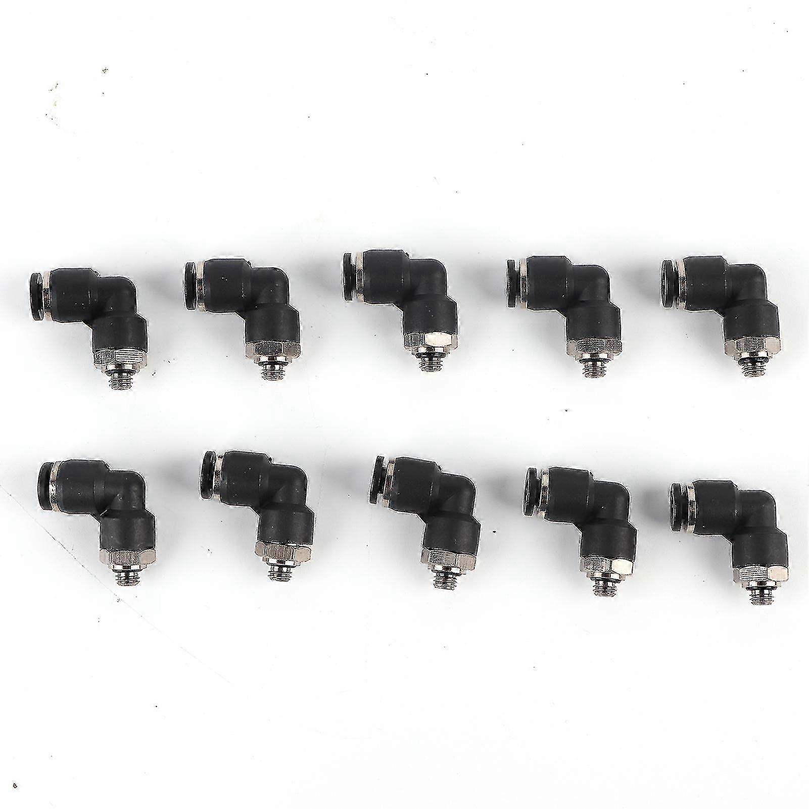 M5 Pneumatic L Shape Right Angle Connectors 10Pcs for Air Compressor