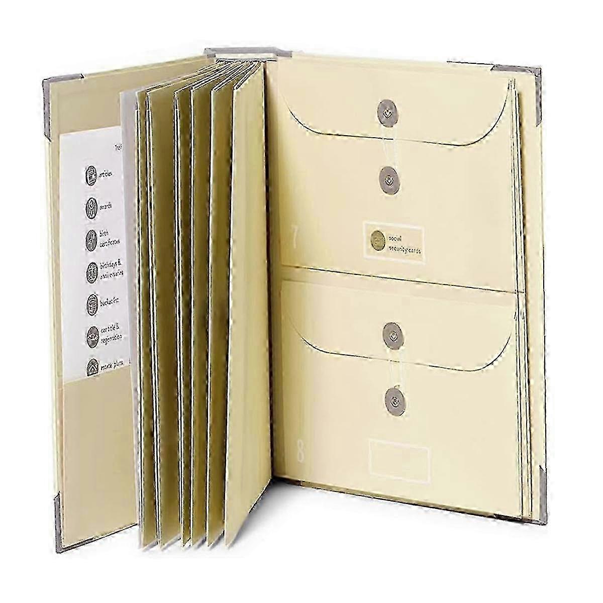 Cute Zippered File Folders with Labels, Portable Document Organizer for Home & Office