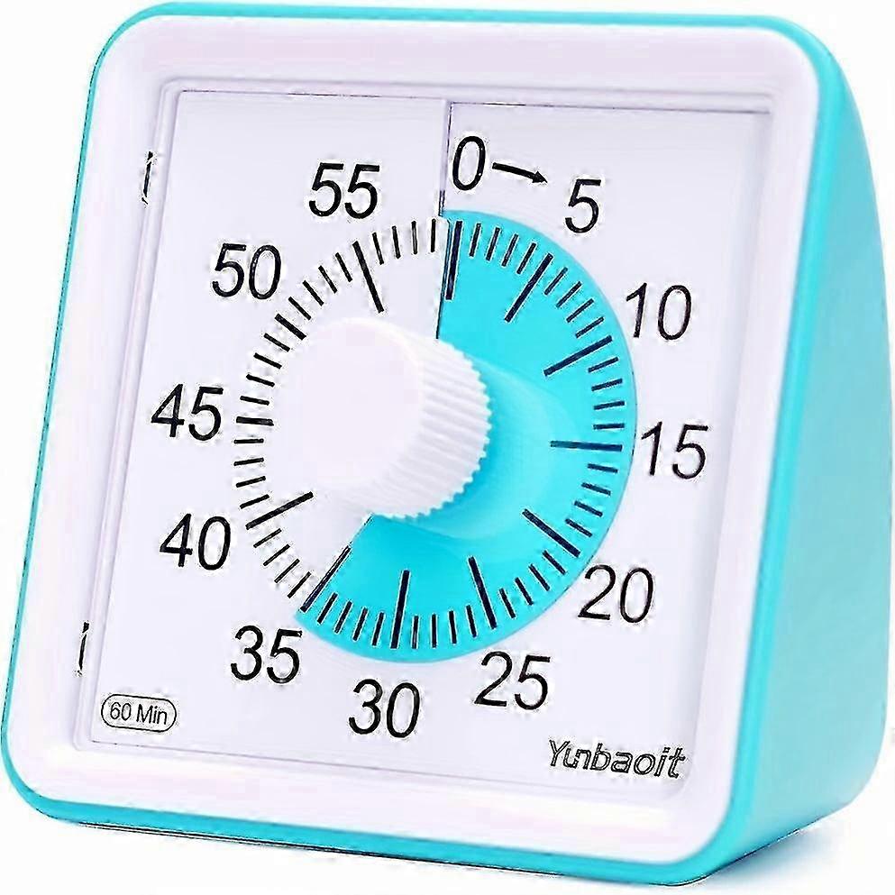 Silent Visual Countdown Timer for Students, Teachers, Cooking, Sports, Office - Blue