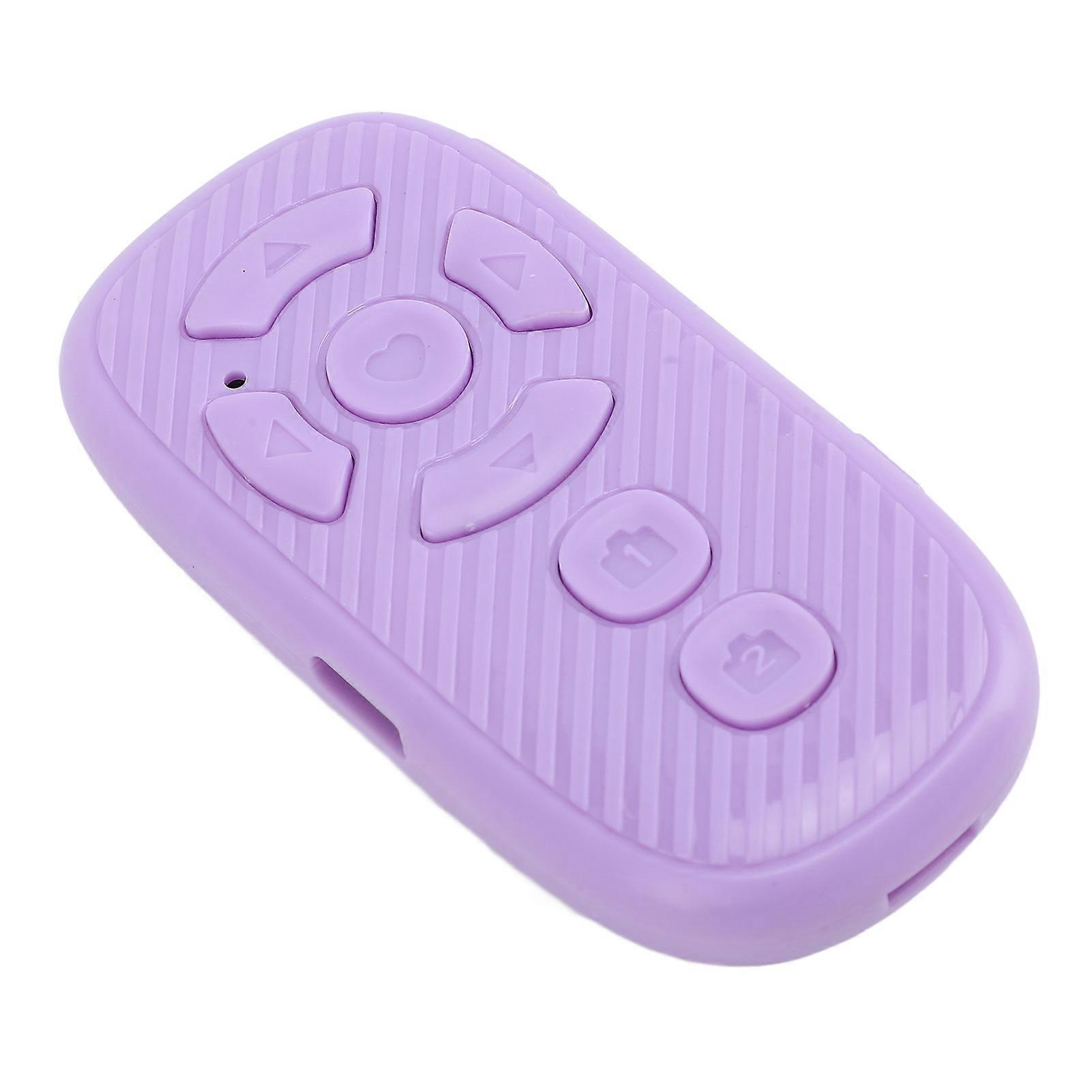 Scrolling Remote Control Page Turner Bluetooth Camera Shutter Video Recording Remote for Android Phone Tablet Purple